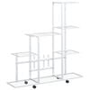 vidaXL feh&eacute;r ac&eacute;l vir&aacute;gtart&oacute; &aacute;llv&aacute;ny ker&eacute;kkel 94,5 x 25 x 92,5 cm