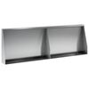 vidaXL T&aacute;mfal 2 db 60 x 12 x 30 cm Horganyzott Ac&eacute;l Ez&uuml;st