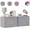 vidaXL betonsz&uuml;rke falra szerelhető TV-szekr&eacute;ny LED-del 100x31x35 cm