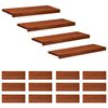 vidaXL L&eacute;pcsőszőnyegek 16 db 70 x 25 x 2 cm Barna T&ouml;m&ouml;r b&uuml;kkfa