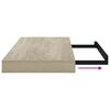 vidaXL 2 db t&ouml;lgysz&iacute;nű MDF lebegő fali polc 50 x 23 x 3,8 cm