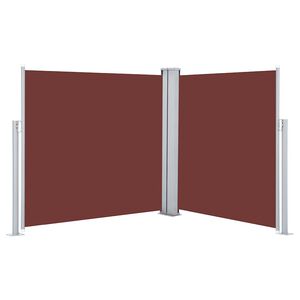 vidaXL barna beh&uacute;zhat&oacute; oldals&oacute; napellenző 100 x 600 cm