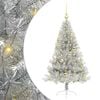vidaXL Mesters&eacute;ges, előre vil&aacute;g&iacute;tott kar&aacute;csonyi fa Ez&uuml;st 120 cm PET