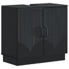 vidaXL F&uuml;rdőszobai mosd&oacute;szekr&eacute;ny HOORN Fekete 59,5 x 31,5 x 56 cm