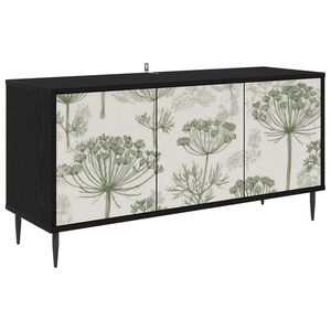 vidaXL TV szekr&eacute;ny GOTHA 102 x 33 x 51 cm Fekete T&ouml;lgy Szerelt Fa