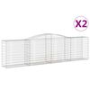 vidaXL 2 db &iacute;ves horganyzott vas gabion kos&aacute;r 400x50x100/120 cm