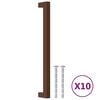 vidaXL 10 db fekete rozsdamentes ac&eacute;l szekr&eacute;nyfoganty&uacute; 224 mm