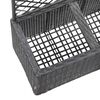 vidaXL fekete rácsos polyrattan magaságyás 2 kaspóval 58 x 30 x 107 cm