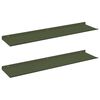 vidaXL Lebegő polc 2 pcs Olajz&ouml;ld 80 x 18 x 2,5 cm Ac&eacute;l