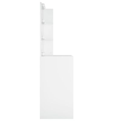 vidaXL fehér fésülködőasztal LED-világítással 60 x 40 x 140 cm