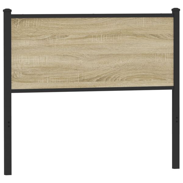 vidaXL sonoma t&ouml;lgy sz&iacute;nű szerelt fa &eacute;s ac&eacute;l csere fejt&aacute;mla 107 cm