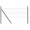 vidaXL Ker&iacute;t&eacute;s oszlopokkal Sz&uuml;rke 0,6 x 25 m PVC-bevonatos ac&eacute;l