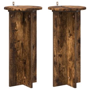 vidaXL N&ouml;v&eacute;ny&aacute;llv&aacute;ny 2 db F&uuml;st&ouml;s T&ouml;lgy 29,5 x 29,5 x 60 cm Szerelt Fa