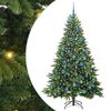 vidaXL Mű kar&aacute;csonyfa 300 LED-del &aacute;llv&aacute;nnyal Z&ouml;ld 180 cm PE &eacute;s PVC