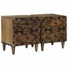vidaXL &Eacute;jjeliszekr&eacute;ny 2 pcs Barna 40 x 33,5 x 46 cm T&ouml;m&ouml;r Mang&oacute;f&aacute;t