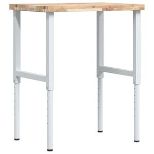 vidaXL t&ouml;m&ouml;r b&uuml;kkfa n&eacute;gysz&ouml;g alak&uacute; munkapad 80 x 60 x (73-99,5) cm