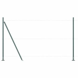 vidaXL Ker&iacute;t&eacute;soszlop 7 pcs Z&ouml;ld Ac&eacute;l