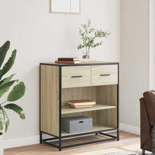 vidaXL kom&oacute;d Sonoma t&ouml;lgy 68x35x76 cm G&eacute;pelt fa