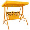 vidaXL s&aacute;rga sz&ouml;vet gyermek hintapad 115 x 75 x 110 cm