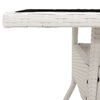 vidaXL feh&eacute;r polyrattan &uuml;veglapos kerti asztal 80 x 80 x 75 cm