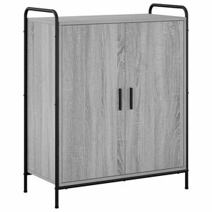 vidaXL Cipőszekr&eacute;ny 76 x 36,5 x 93 cm Szerelt Fa Sz&uuml;rke Sonoma
