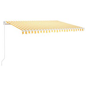 vidaXL s&aacute;rga &eacute;s feh&eacute;r k&eacute;zzel kih&uacute;zhat&oacute; napellenző 450 x 300 cm