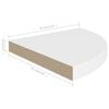 vidaXL 2 db fehér MDF lebegő sarokpolc 35 x 35 x 3,8 cm