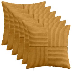 vidaXL P&aacute;rna huzat 6 pcs ALMELO S&aacute;rga 30 x 30 cm cord