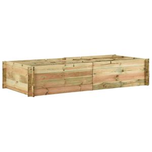 vidaXL impregn&aacute;lt fenyőfa kerti magas&iacute;tott z&ouml;lds&eacute;g&aacute;gy 197x100x40 cm