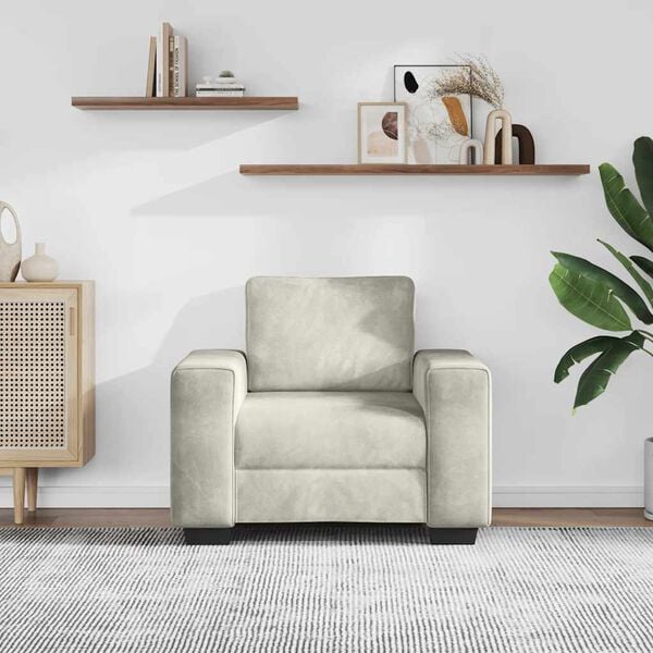 vidaXL kr&eacute;m b&aacute;rsony kanap&eacute;fotel 100x77x82 cm