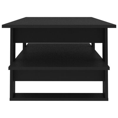 vidaXL fekete forgácslap dohányzóasztal 110 x 55 x 42 cm
