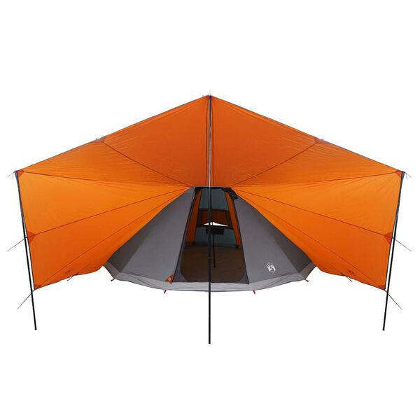 vidaXL Családi Tipi sátor tetővel Szürke és narancs 510 x 690 x 330 cm