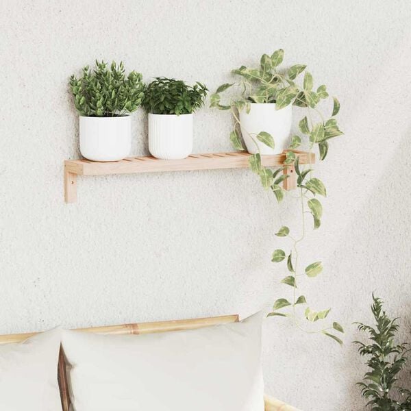 vidaXL Fali akasztós rács Természetes 62 x 10 x 12,5 cm Masszív diófa