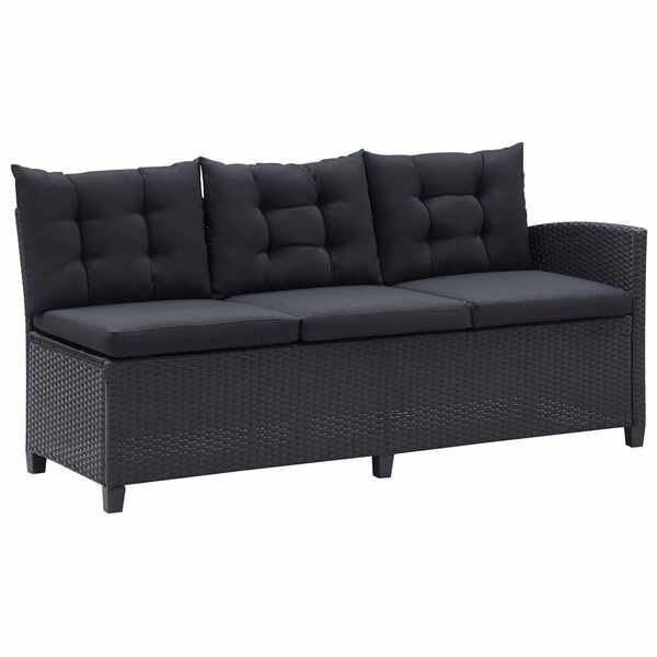 vidaXL K&uuml;lt&eacute;ri b&uacute;tor szettek Fekete polirattan