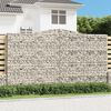 vidaXL 6 db &iacute;ves horganyzott vas gabion kos&aacute;r 400x50x220/240 cm