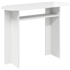 vidaXL Konzolasztal Magasf&eacute;nyű Feh&eacute;r 100 x 39,5 x 75 cm Szerelt Fa