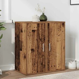 vidaXL 2 db antik fa sz&iacute;nű szerelt fa cipősszekr&eacute;ny 32 x 35 x 70 cm