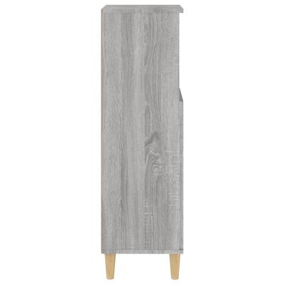 vidaXL szürke sonoma színű szerelt fa fürdőszobaszekrény 30x30x100 cm
