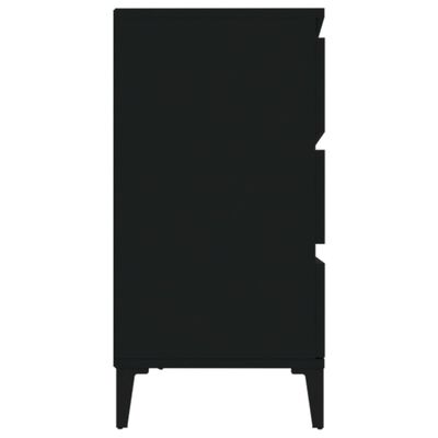 vidaXL fekete szerelt fa tálalószekrény 60 x 35 x70 cm