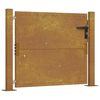 vidaXL Corten ac&eacute;l kerti kapu 100x75 cm