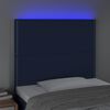 vidaXL kék szövet LED-es fejtámla 100x5x118/128 cm