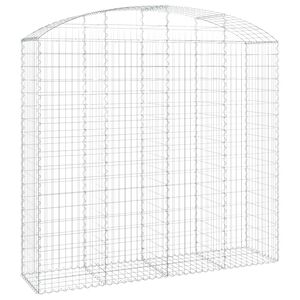 vidaXL &iacute;ves horganyzott vas gabion kos&aacute;r 200x50x180/200 cm