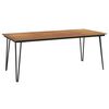 vidaXL t&ouml;m&ouml;r ak&aacute;cfa kerti asztal hajtűl&aacute;bakkal 200 x 90 x 75 cm