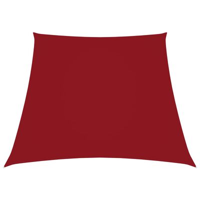 vidaXL piros trapéz alakú oxford-szövet napvitorla 2/4 x 3 m