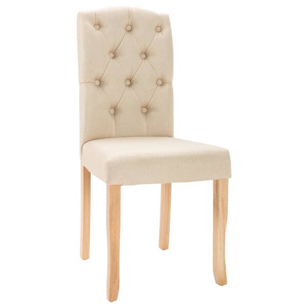 vidaXL 6 db kr&eacute;msz&iacute;nű sz&ouml;vet &eacute;tkezősz&eacute;k