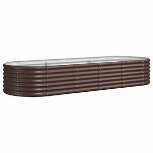 vidaXL barna horganyzott ac&eacute;l kerti magas&aacute;gy&aacute;s 224x80x36 cm