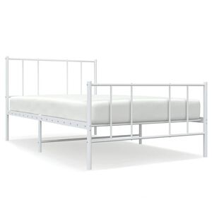 vidaXL feh&eacute;r f&eacute;m &aacute;gykeret fej- &eacute;s l&aacute;bt&aacute;ml&aacute;val 75 x 190 cm