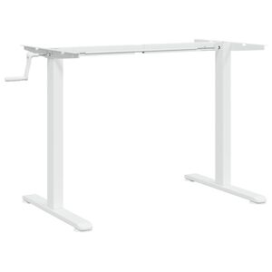 vidaXL feh&eacute;r ac&eacute;l &aacute;ll&oacute; asztalv&aacute;z (94-135) x 60 x (70-114) cm