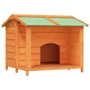 vidaXL barna t&ouml;m&ouml;r fenyőfa kutyakennel 96x87x80,5 cm