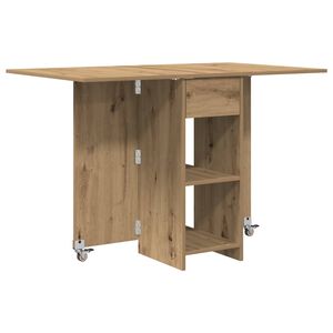 vidaXL &Eacute;tkezőasztal 115 x 70 x 75 cm Szerelt Fa K&eacute;zműves T&ouml;lgy